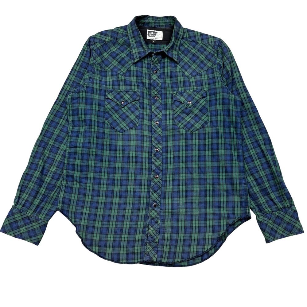 Engineered Garments Nepenthes New York Pearl Snap Plaid Shirt Long Sleeve Large